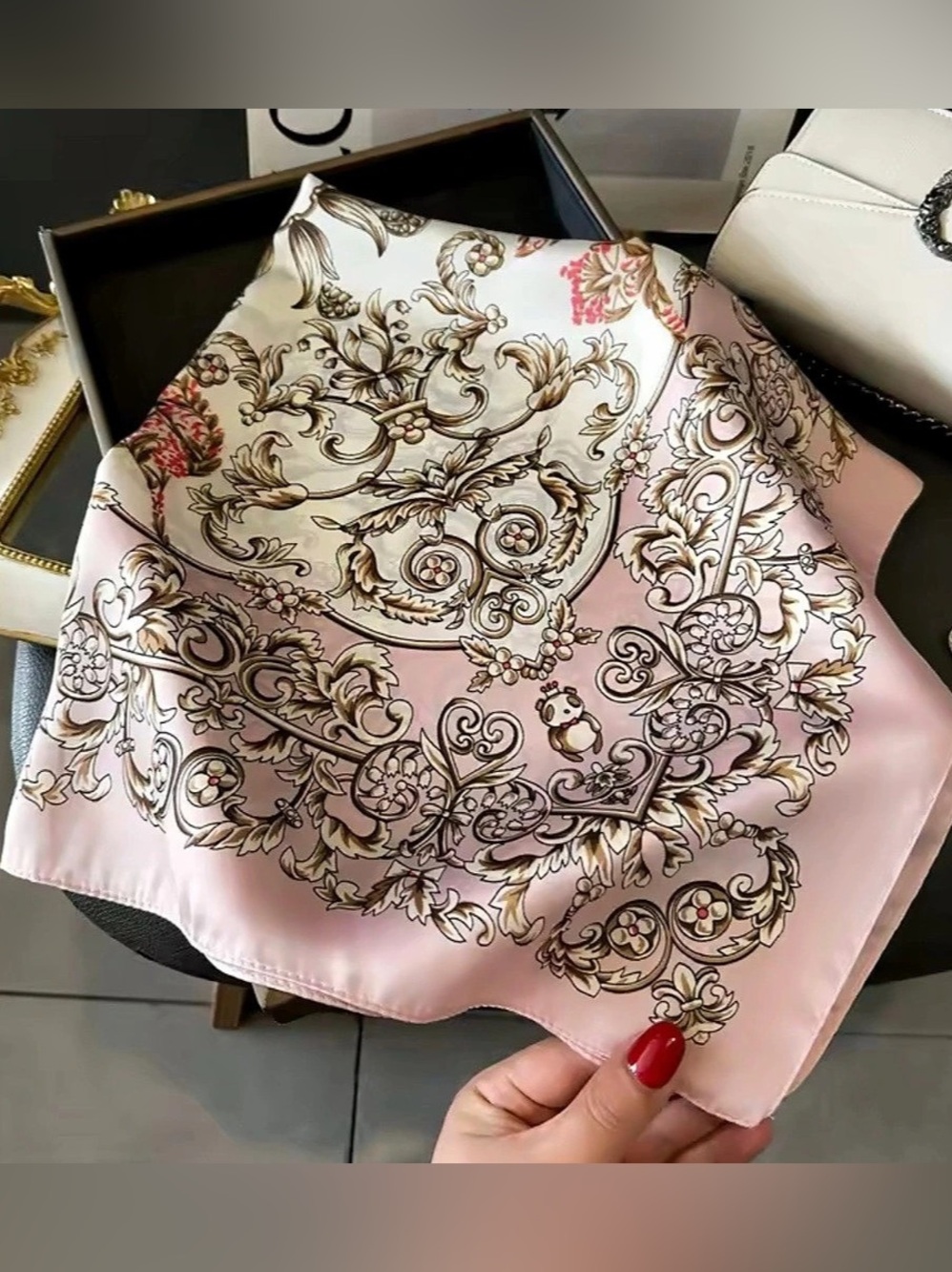 New Print Pink & Multicolor Scarf